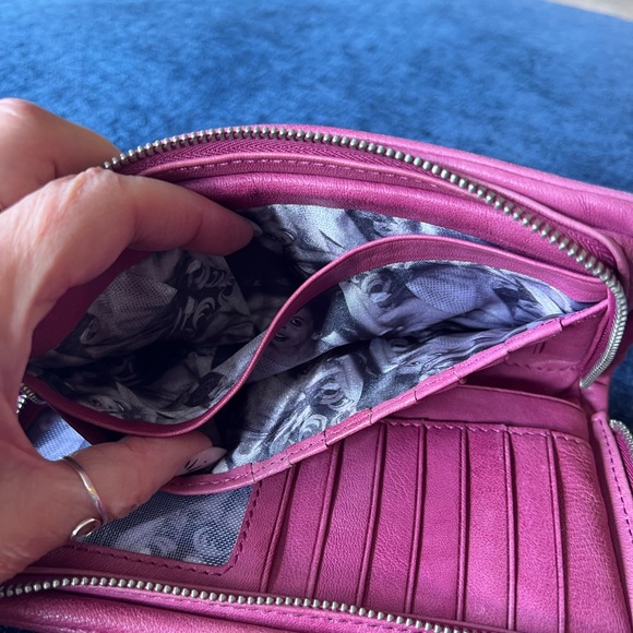 Junior Drake Pink Leather Zip Around Wallet Butter Soft Foldout Organizer - Picture 11 of 16